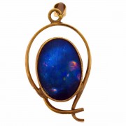 9ct Gold Opal Triplet Pendant. Click for more information...